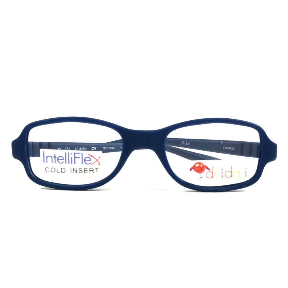 Dilli Dalli Kids Eyeglasses Frame TOOTSIE NAVY Blue Rubberized 39-15-115